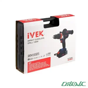 دریل شارژی چکشی 20 ولت (براشلس) ایوک K-7220v