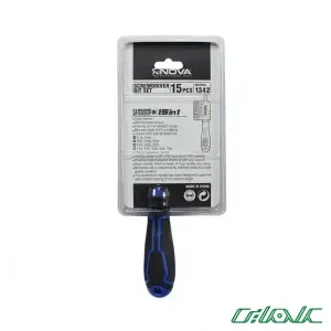 ست بیت و پیچ گوشتی 15 عددی نووا مدل 1342