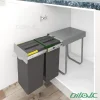 سطل زباله دو مخزنه پلاتین مدل 3661