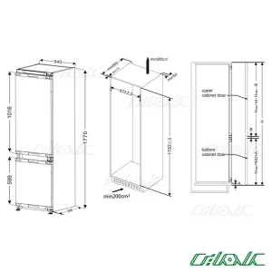 یخچال فریزر توکار مونوگرام مدل MBCR 430 GE