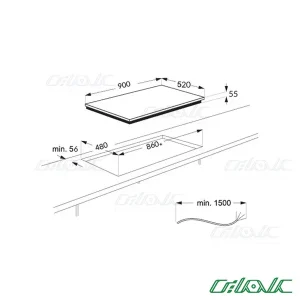 اجاق گاز صفحه ای مونوگرام مدل MGBH 905 GB 88