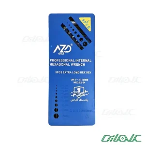 آچار آلن شش گوش AZD مدل CR-V-9PCS