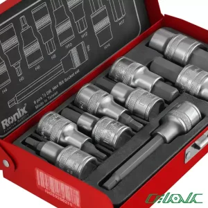 جعبه بکس شش گوش 9 پارچه رونیکس مدل 2692 (1/2 اینچ)